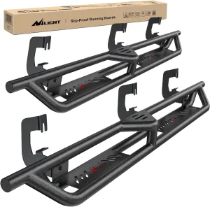 2007-2018 Chevy Silverado/GMC Sierra 1500 | 2007-2019 Chevy Silverado/GMC Sierra 2500HD 3500HD Extended Running Boards Dual-Stage Textured Powder Coated Side Step Nerf Bars Running Boards