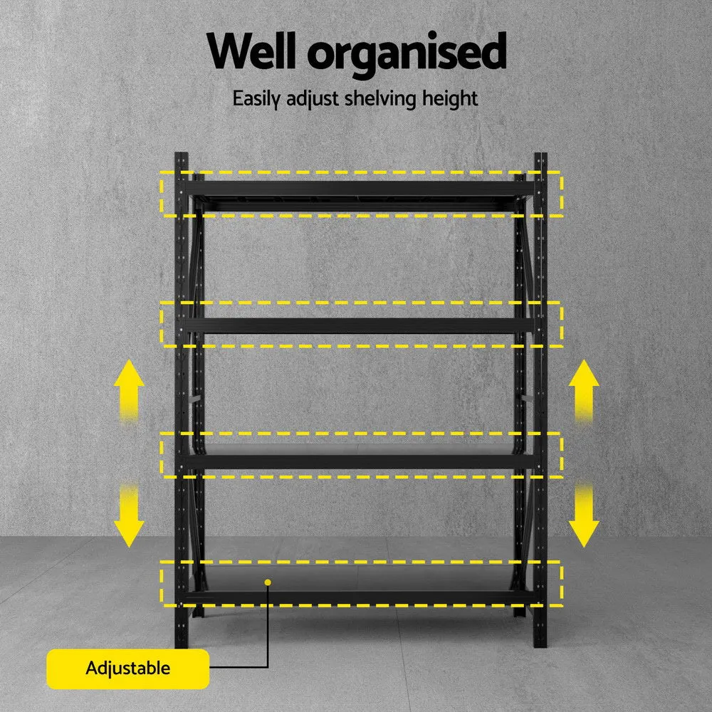 2m x 1.5m Garage Shelving | Warehouse Rack | Black