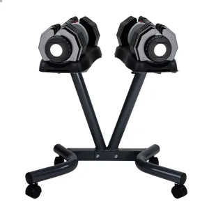 2x 25kg Adjustable Dumbbell Set Weights Dumbbells Home Fitness Stand | ATIVAFIT