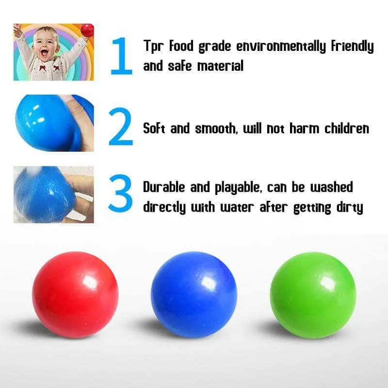 4Pcs Sticky Squash Ball