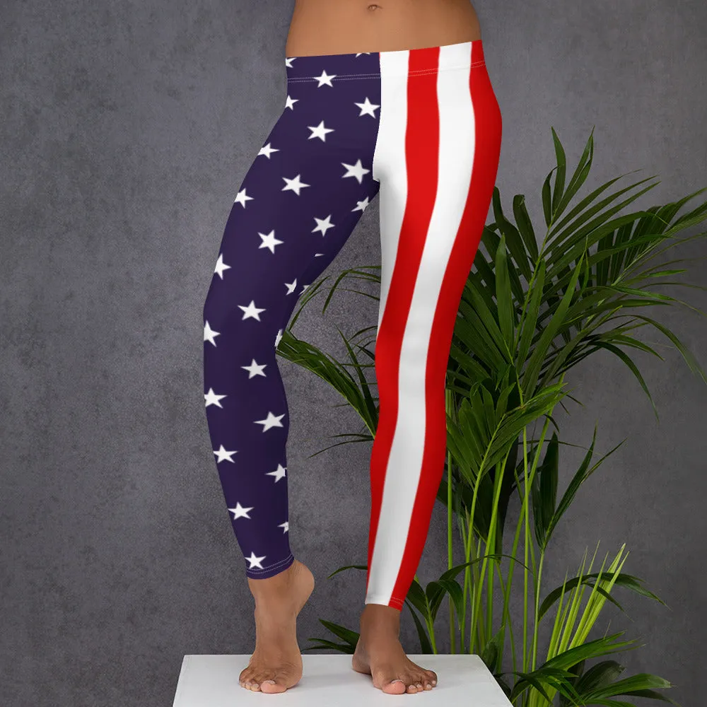 American Flag Full Length Leggings