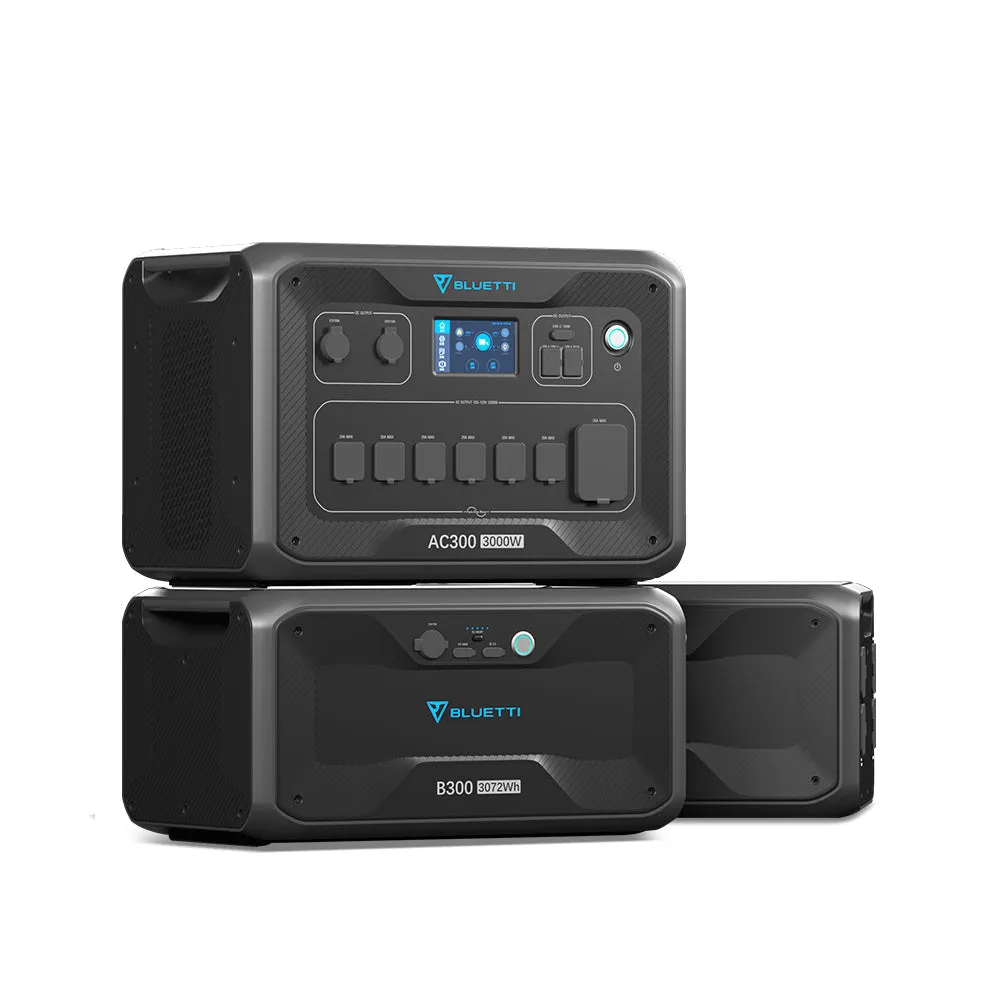 BLUETTI AC300   2*B300   3*PV200 | 3000 Watt Generator