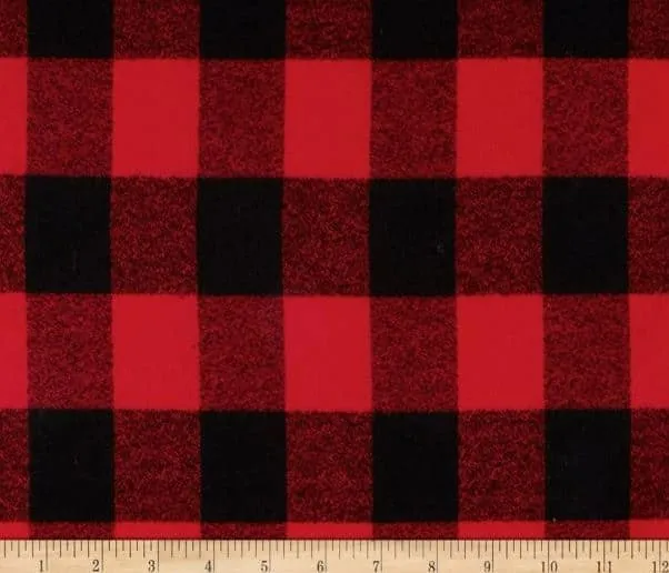 Custom Elastic Fitted & Protective Cushion Cover - Buffalo Plaid Flannel RV