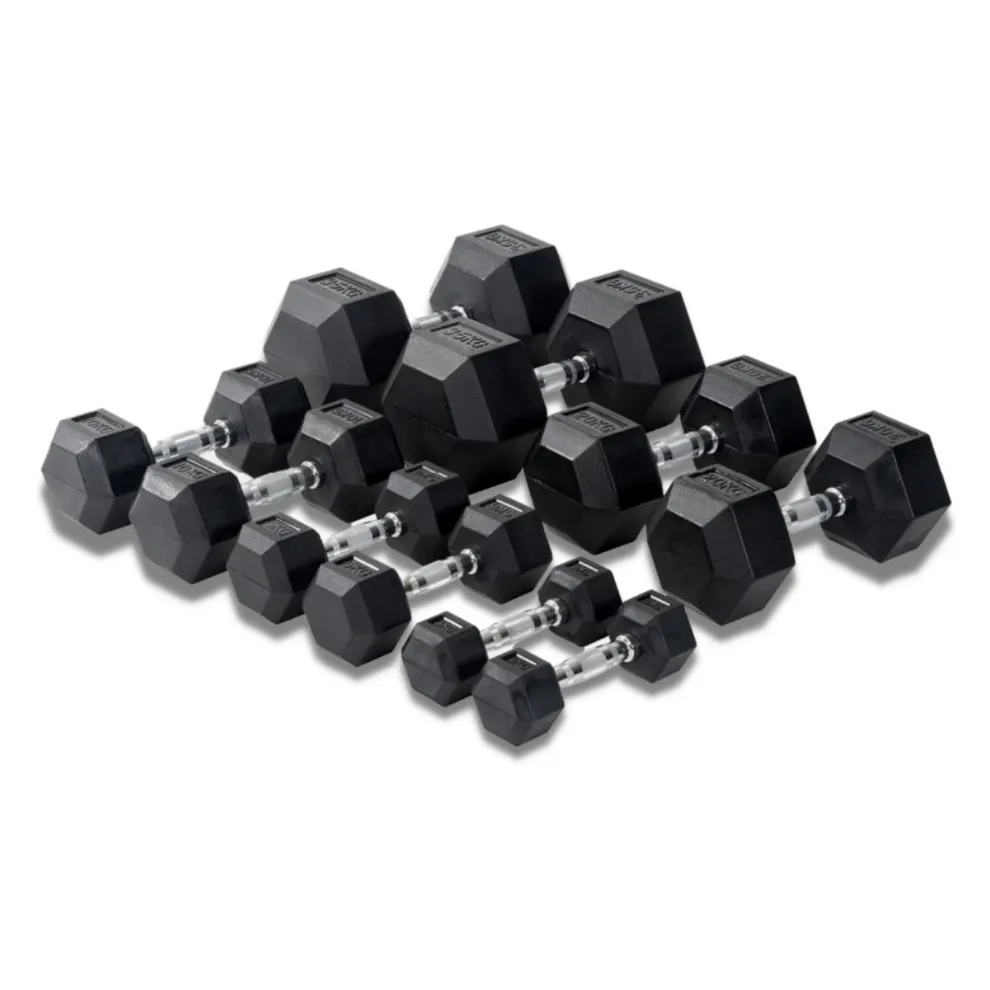 Hexagon Rubber Dumbbell (Competition Used KG/LB)