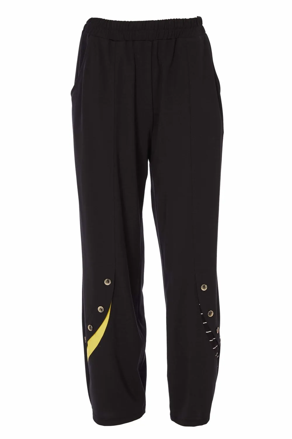 ORA Pull up Trousers with Button Detail
