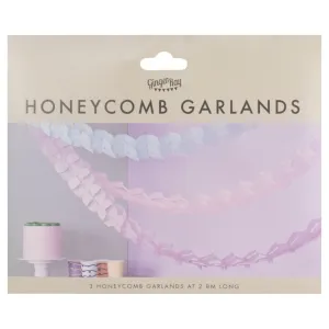 Pastel Wave Honeycomb Garlands