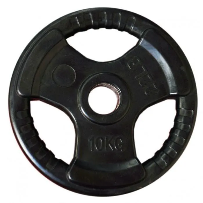 SALE:  Olympic Rubber Coated Tri-Grip Weight Plates (50mm bars), $5.50/kg