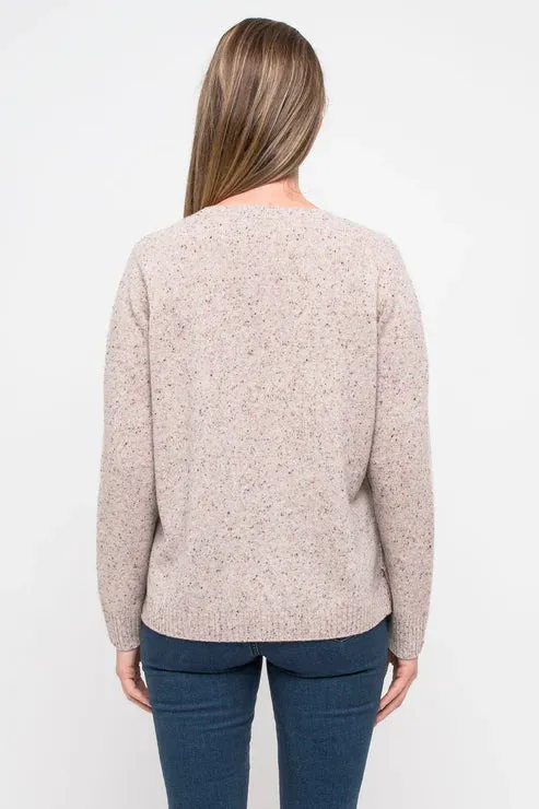 Spot Fleck Pullover - Oat Combo