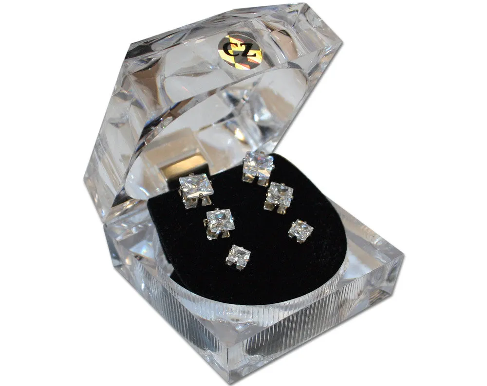 Tiffany & Cubic Zirconia Ear Stud Sets