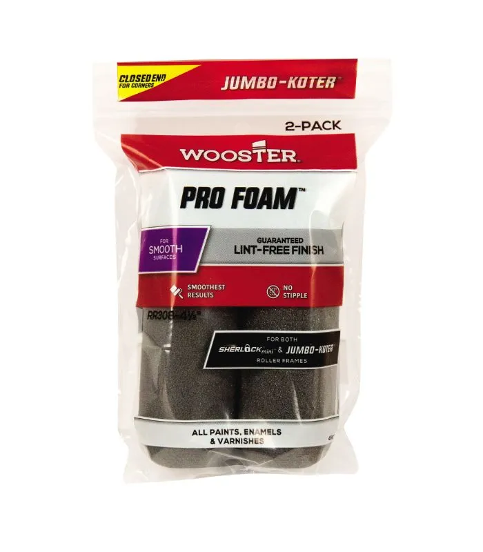 Wooster Jumbo Koter Pro Foam Mini Roller Sleeve - Twin Pack