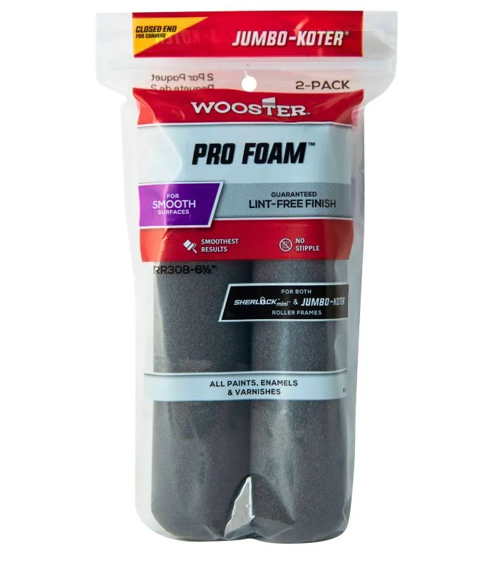 Wooster Jumbo Koter Pro Foam Mini Roller Sleeve - Twin Pack
